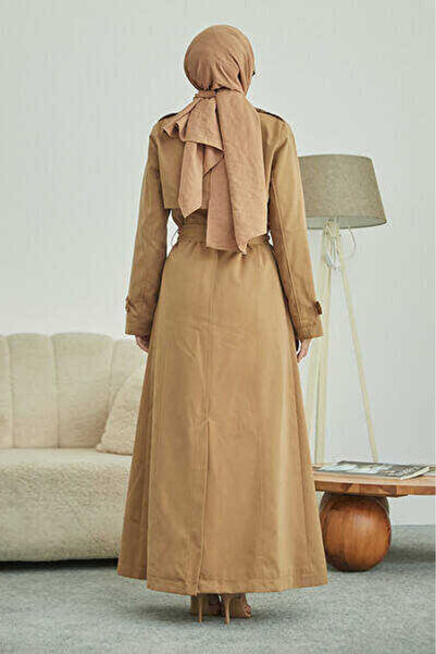 Neways 6604- Long Dark Beige Trench Coat - Trench