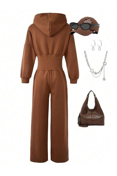 Yavrumsa Hooded Waist Detailed Jumpsuit Girl