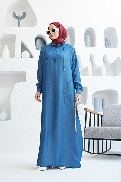 Neways Dark Blue Hooded Dress - 6643