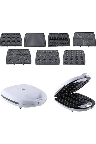 ALSAIF 7-in-1 Electric Sandwich Maker 1400.0 W Jn1924 White/black