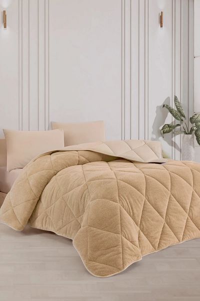 İlkim Single Luxury Belted Khelverengi Welsoft Quilt 155X215