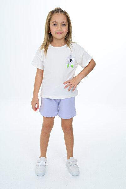 Toontoy Σετ Κοριτσίστικο Garni Χρώμα Λουλούδι με τύπωμα με Σορτς