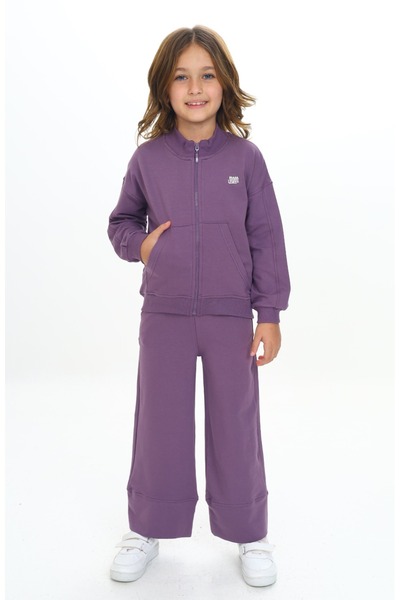 Toontoy Κοριτσίστικο κοστούμι φόρμας με κέντημα Mood