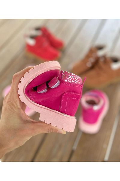 Surpie Shoes Παιδικές μπότες εξαιρετικά εύκαμπτες ελαφριές σόλα από γνήσιο δέρμα Velcro Baby Boots