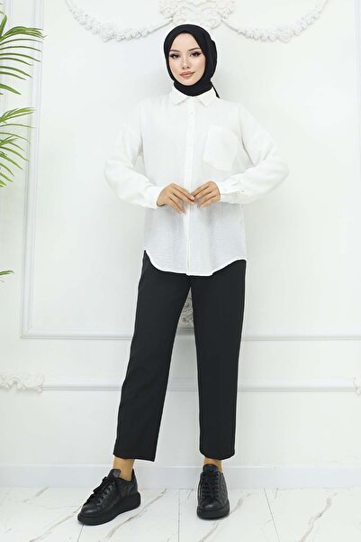 benguen Біла лляна сорочка - модель 20153