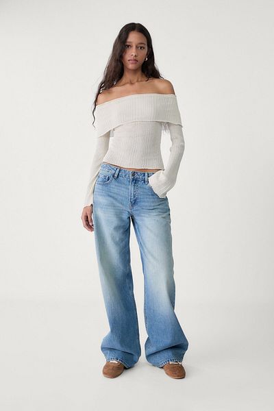 Stradivarius Sweater with a bardot neckline