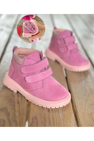 Surpie Shoes Παιδικές μπότες εξαιρετικά εύκαμπτες ελαφριές σόλα από γνήσιο δέρμα Velcro Baby Boots