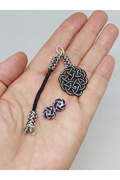 Yasamtohumu طقم كازازاز مصنوع يدويًا من النحاس مع شرابة وعبوتين (55982)