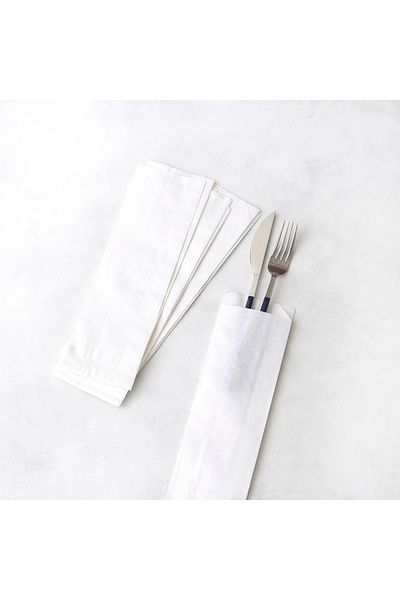 Bimotif White Paper Bag 8X27 cm - 20 Pcs