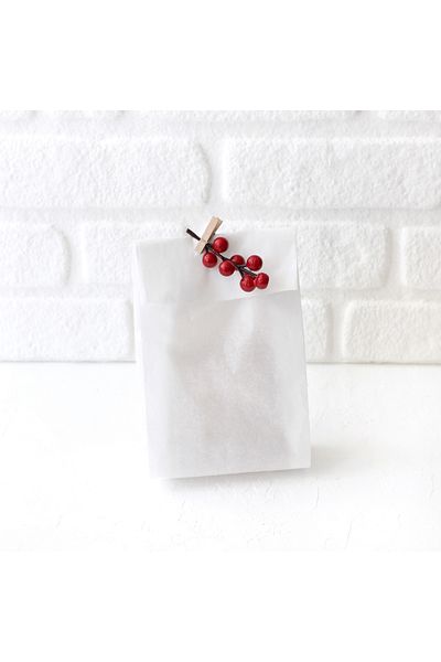 Bimotif White Paper Bag 15X32 cm - 50 Pcs