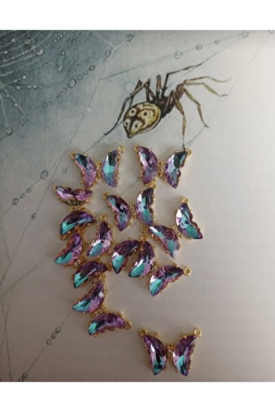 Mudita Tasarım Fluture cu piatră de zircon de culoare liliac