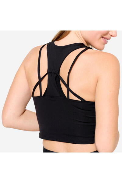 Decathlon Women's Crop Athlete Tank Top - Black