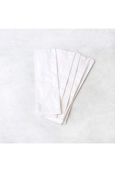 Bimotif White Paper Bag 8X27 cm - 20 Pcs
