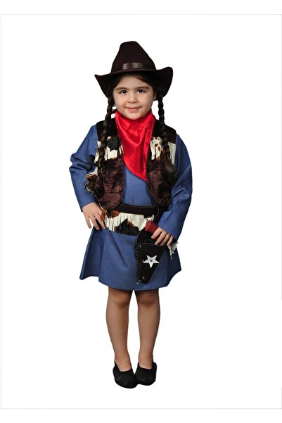 Annee Bakk Kovboy Kız Kostümü ( Amerika Kostümü )