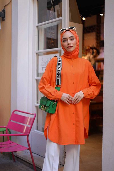 Lamazi Veil Ada Buttoned Tunic Shirt