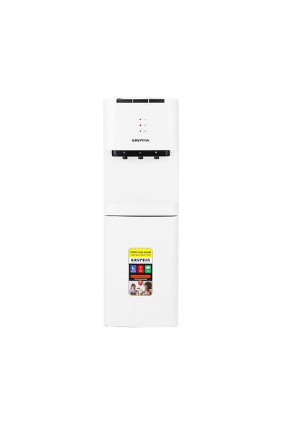 KRYPTON 3 Taps Water Dispenser with Cabinet | Hot , Normal & Cold water supply KNWD6076 White