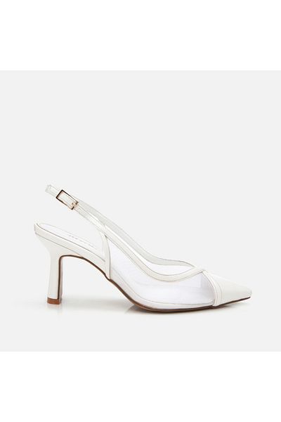 Hotiç Stiletto cu plasă albă pentru femei