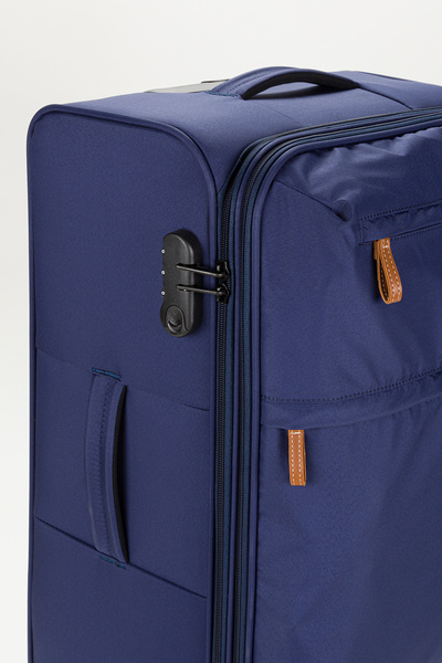 Fossil Unisex  Ekstra Hafif Mavi Kumaş Büyük Boy Valiz