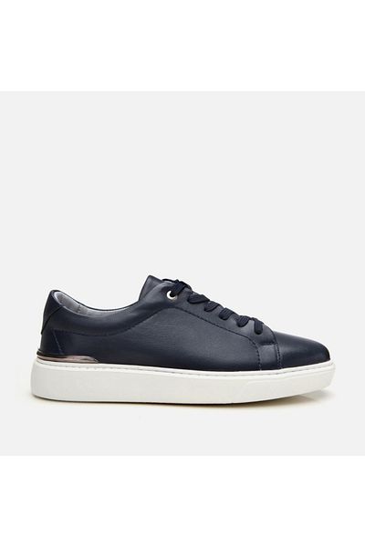 Hotiç Pantofi casual pentru bărbați din piele naturală bleumarin