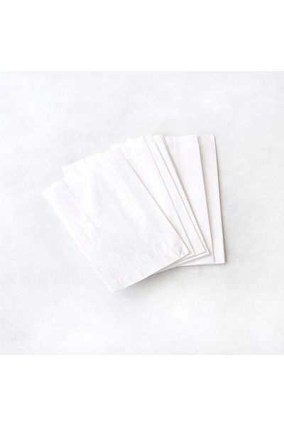 Bimotif White Paper Bag 12X20 cm - 20 Pcs