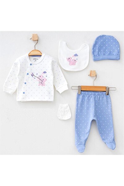 Aziz Bebe 5309 Kız Bebek Mavı 5'Li Hastane Çıkışı