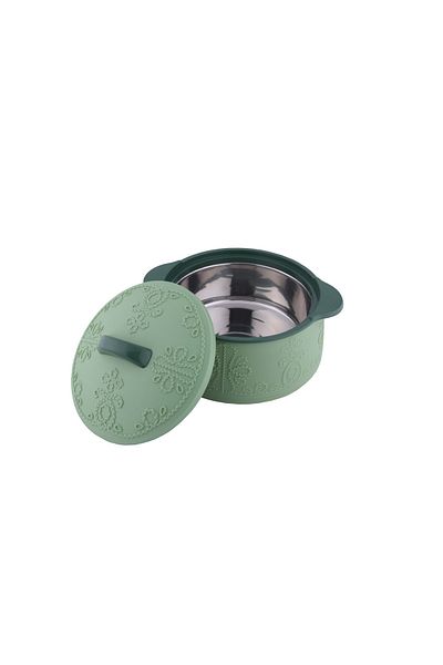 ALSAIF Inner Stainless Steel Casserole Set of 3-Pieces Insulated Hot Pot, Keep Food Hot & Fresh, Green