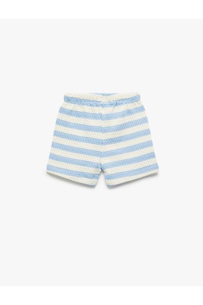 Koton Elastic Waist Cotton Striped Knitwear Shorts