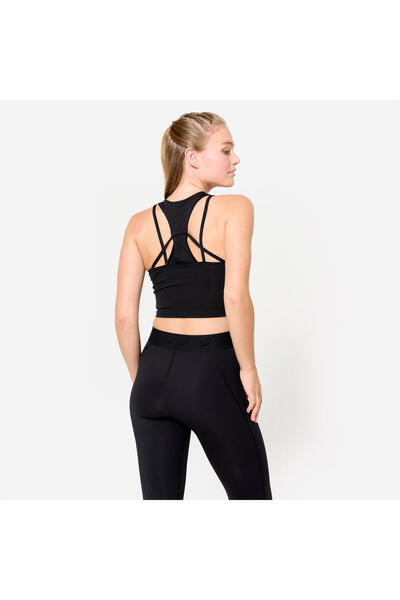 Decathlon Women's Crop Athlete Tank Top - Black