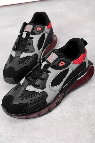 Lal Shoes & Bags Sharon Unisex Multi-Colored Transparent Sole Sneakers-Black
