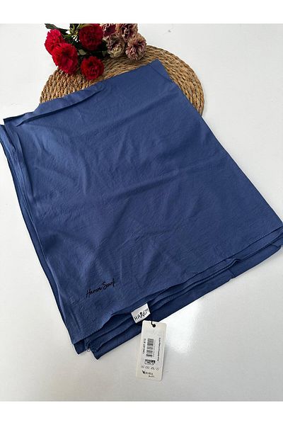 HAREM SCARF Σκούρο Indigo Harem Βαμβακερό Σάλι - HFA0131