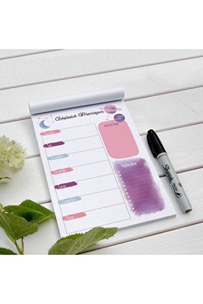 TUOR A5 Haftalık Planlayıcı - Weekly Planner - Ders Çalışma Planlayıcı Defter...