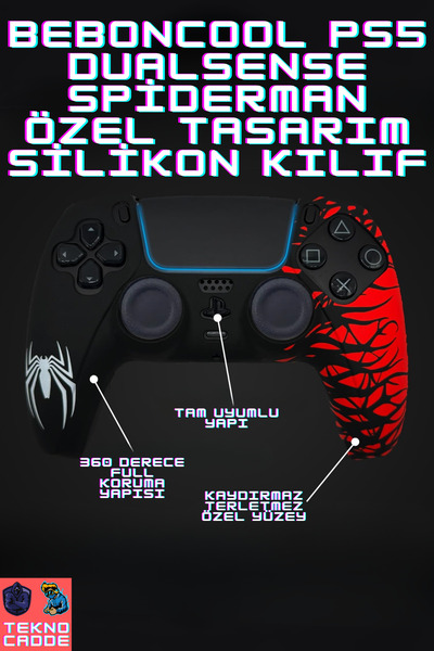 beboncool Ps5 Dualsense Desenli Joystick Silikon Kılıf