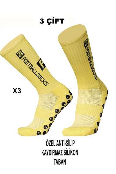 GAZELMANYA 3 Football Socks - Double Non-Slip, Silicone Base, Rubber Towel, Seamless Match Athlete's Leggings