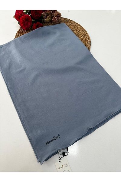 HAREM SCARF Μπλε Χαρέμ Ασιατικό Βαμβακερό Τζιν Σάλι - HFA0140