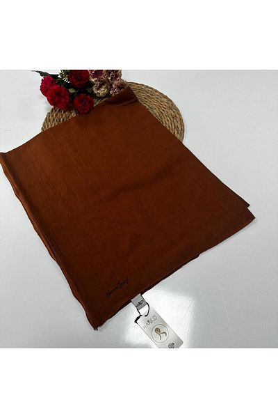 HAREM SCARF Taba HFN0122 - Βαμβακερό σάλι Harem Nilda