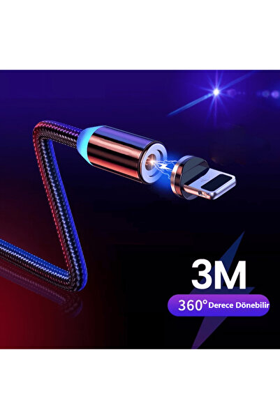 Yenimiyeni Mıknatıslı Iphone Manyetik Usb Data Şarj Kablo