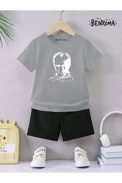 BENROMA Unisex Kids Shorts Set - Character Printed