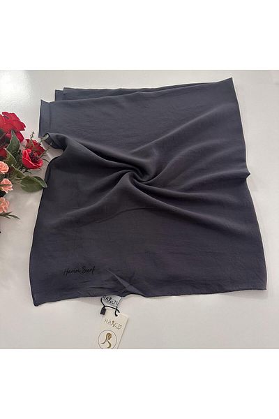 HAREM SCARF Μεταξωτό σάλι Anthracite Harem Voile - HVH0107