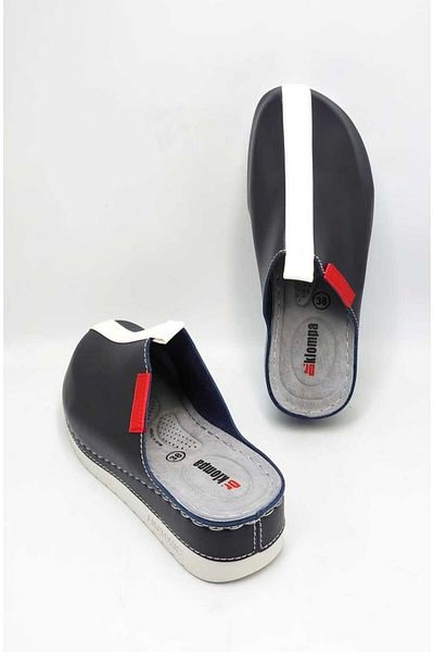 DR KLOMPA Women's Slippers Ms312 Navy Blue Orthopedic Sabo Slippers