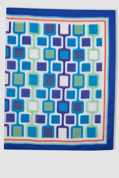 DeFacto Fall in Love Regular Fit gemusterte Voile-Strandbekleidung D2745AXNS