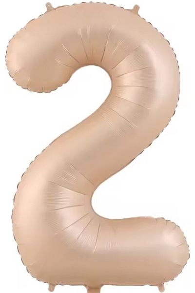BeySüS Powder Color Matte 2 Numbers Foil Balloon 100 cm