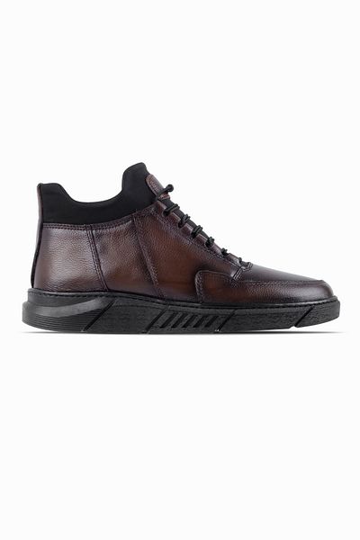 Lal Shoes & Bags Мъжки водолазни ботуши Corla от естествена кожа с връзки, кафяви
