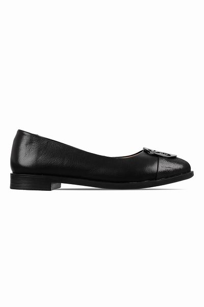 Lal Shoes & Bags Balerini Capital din piele naturală pentru femei-negri