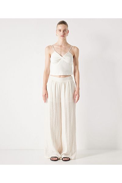 İpekyol Strukturierte Hose mit weitem Bein