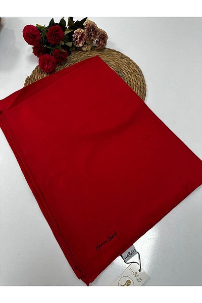 HAREM SCARF Κόκκινο Χαρέμι ​​Voile Μεταξένιο Σάλι - HVH0232