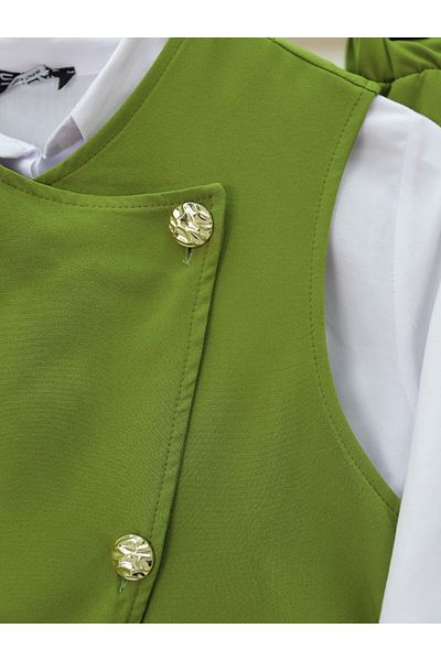 HİJABAYA Wide Leg Trousers Suit with Vest Belt