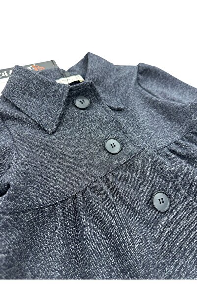 BOBBY JR KİDSWEAR Set pentru fete: Jachetă cu nasturi și pantaloni, bleumarin