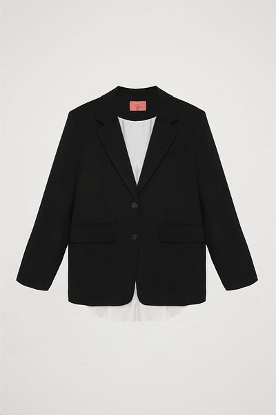 Quzu Μαύρο σακάκι Blazer - Σχισμές στην πλάτη και στο παράθυρο