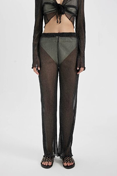 DeFacto Regular Fit Parlak Kumaş Plaj Pantolonu-fall In Love C5149ax24sm