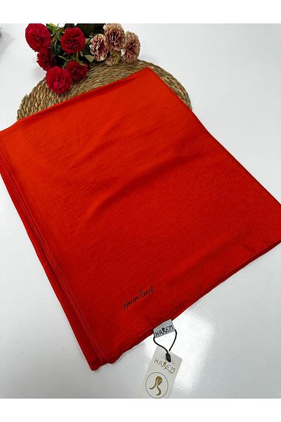 HAREM SCARF Χαρέμι ​​Voile Μεταξένιο Σάλι Πορτοκαλί HVH0208